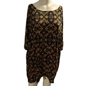 LuLaRoe Black and Gold Long Sleeve Dress